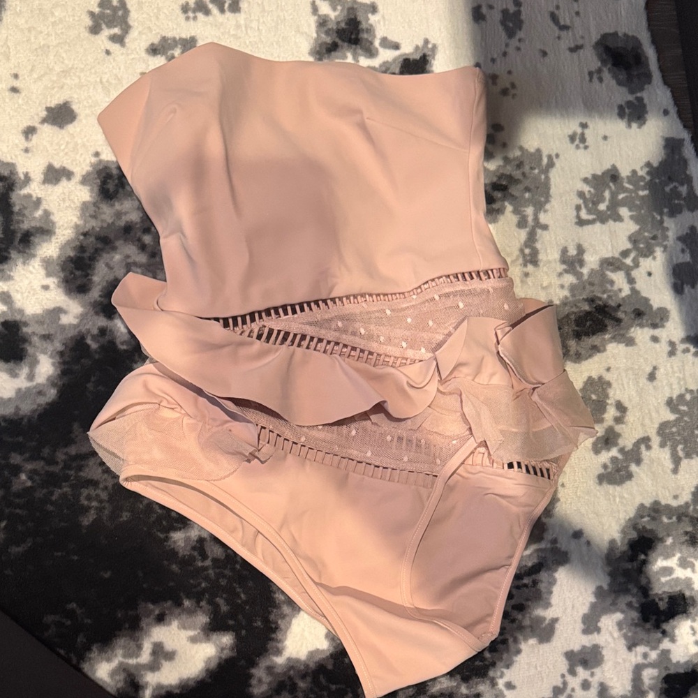 Zimmermann Pink One shoulder one Piece Swimsuit size 2-4 small